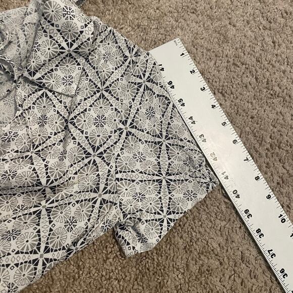 Free People 2 Melody Easy Print v-neck tie front collared dress D2 9068 - Picture 7 of 12